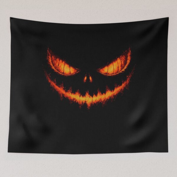 Item preview, Evil Glowing Jack O Lantern Pumpkin Face Halloween Horror Graphic designed and sold by NoirLuxeStudio.