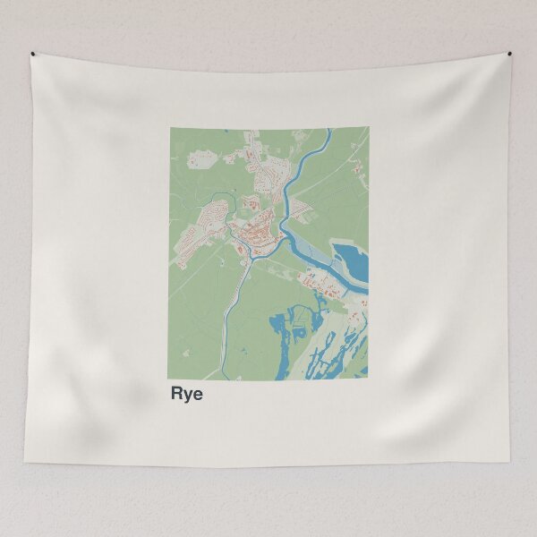 Item preview, Rye Minimalistic Map Art designed and sold by MapsNerd.
