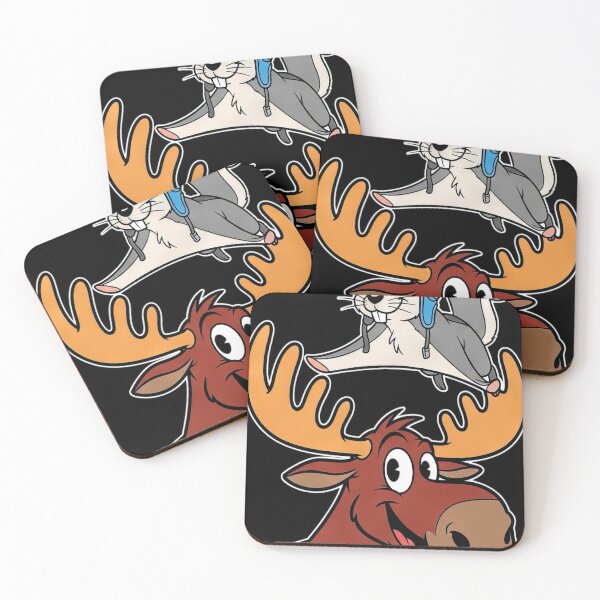 Item preview, Cartoon Moose Head & Flying Squirrel Retro Tee #5248 designed and sold by shawn-muse.