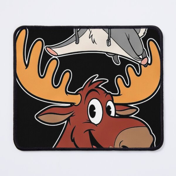 Item preview, Cartoon Moose Head & Flying Squirrel Retro Tee #5248 designed and sold by shawn-muse.