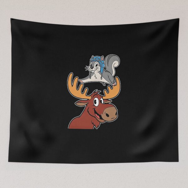 Item preview, Cartoon Moose Head & Flying Squirrel Retro Tee #5248 designed and sold by shawn-muse.