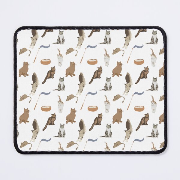 Item preview, Cute Flat Vector Cats Playtime Feather Toy Pattern designed and sold by svitlaarty.