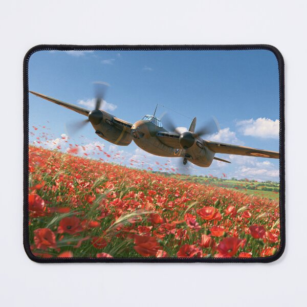 Item preview, Mosquito Low Level Over The Poppies designed and sold by Skyframe Aviation.