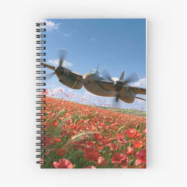 Item preview, Mosquito Low Level Over The Poppies designed and sold by Skyframe Aviation.