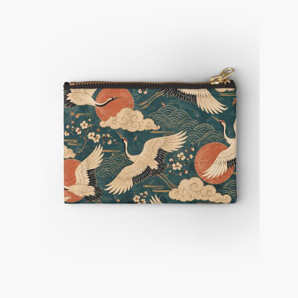 Item preview, Vintage Japanese Cranes & Clouds designed and sold by Glottopia.