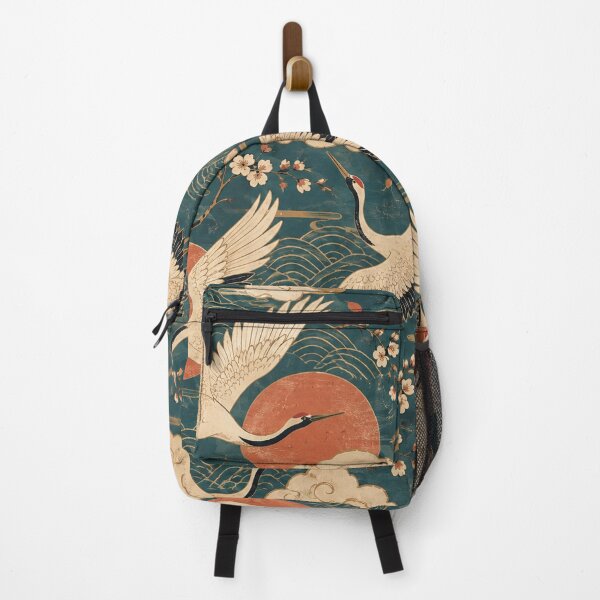 Item preview, Vintage Japanese Cranes & Clouds designed and sold by Glottopia.