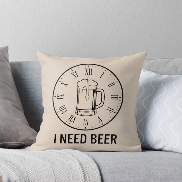 Item preview, I Need Beer Vintage Clock Funny Drinking Humor designed and sold by ANJ Creative Designs.