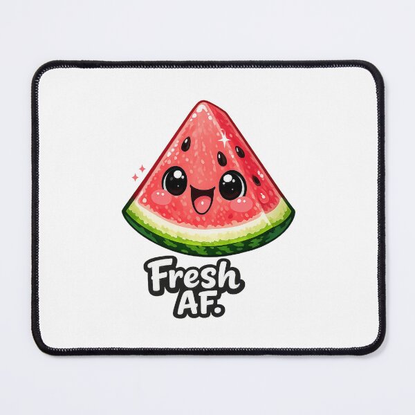 Item preview, Fresh AF – Cute Watermelon Slice Pastel Kawaii Cartoon Art designed and sold by Sommium .