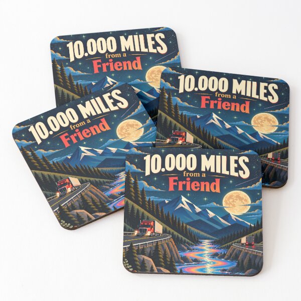 Item preview, 10000 Miles from a friend – Psychedelic Mountain Travel poster designed and sold by MrsMirabilis.