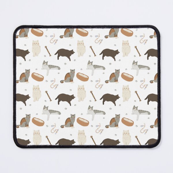 Item preview, Cute Flat Vector Cozy Cats and Food Bowls Pattern designed and sold by svitlaarty.