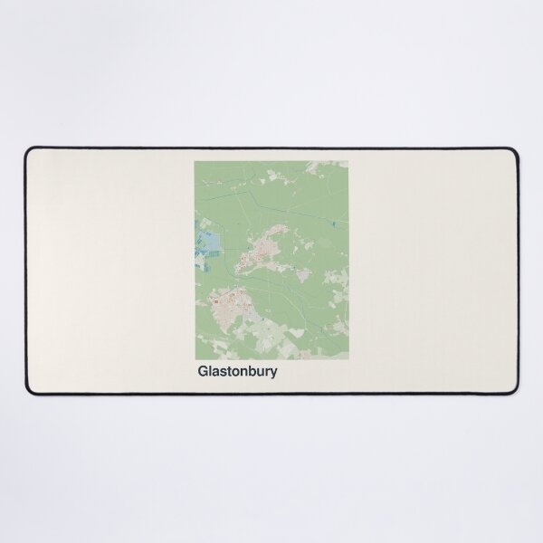 Artikelvorschau, Minimalistische Glastonbury-Kartenkunst entworfen und verkauft von MapsNerd.