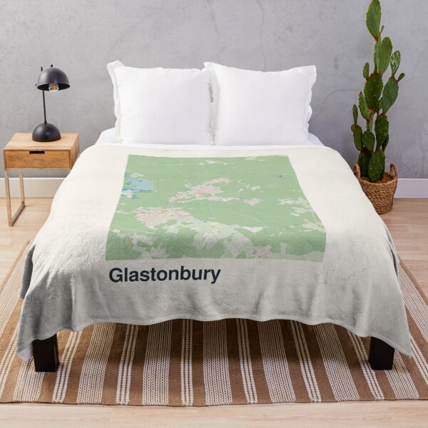 Artikelvorschau, Minimalistische Glastonbury-Kartenkunst entworfen und verkauft von MapsNerd.
