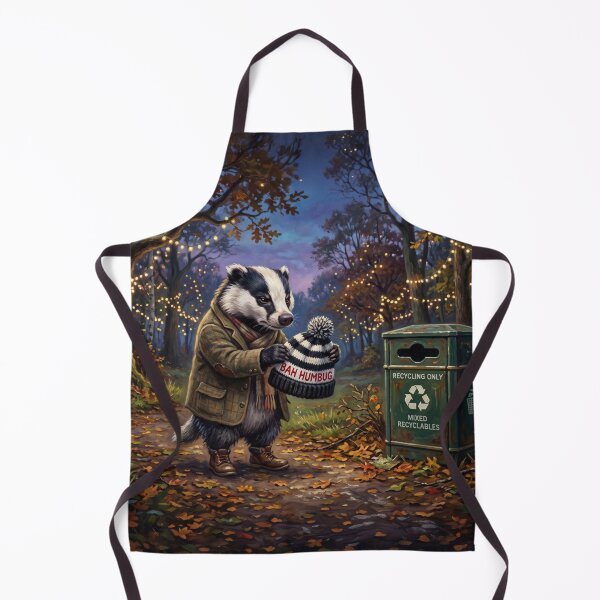 Item preview, Funny Grumpy Badger Bah Humbug Christmas Illustration designed and sold by Englandbear.