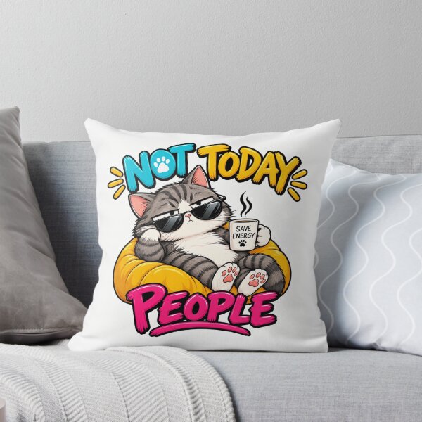 Item preview, Grumpy Cat Not Today People – Funny Anti Social Cat Lover Gift designed and sold by BELEAFCREATIV1.