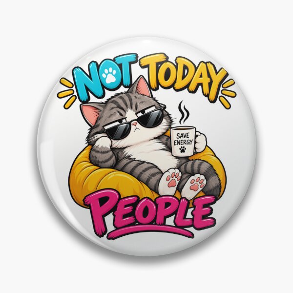 Item preview, Grumpy Cat Not Today People – Funny Anti Social Cat Lover Gift designed and sold by BELEAFCREATIV1.