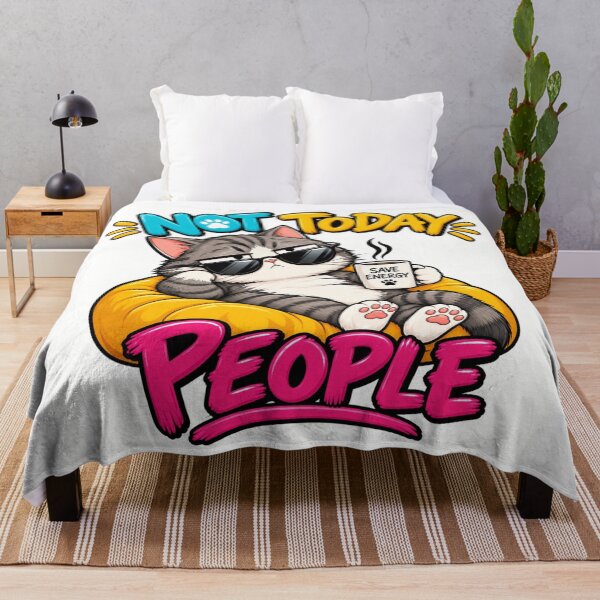 Item preview, Grumpy Cat Not Today People – Funny Anti Social Cat Lover Gift designed and sold by BELEAFCREATIV1.