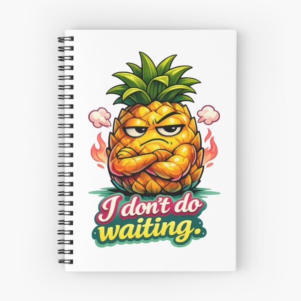 Item preview, I Don’t Do Waiting – Sassy Pineapple Pastel Cartoon Art designed and sold by Sommium .