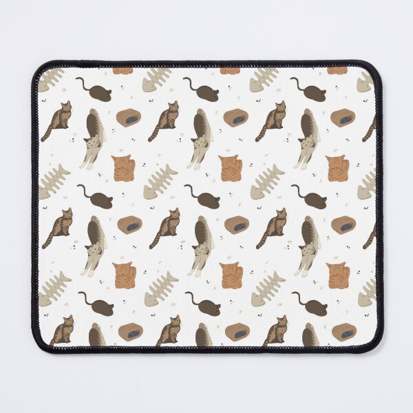 Item preview, Cute Flat Vector Cats with Fishbones and Mice Pattern designed and sold by svitlaarty.