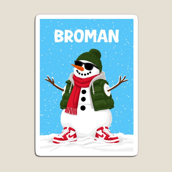 Item preview, Broman Cool Snowman Funny Christmas designed and sold by The Home Of Pink Peach.