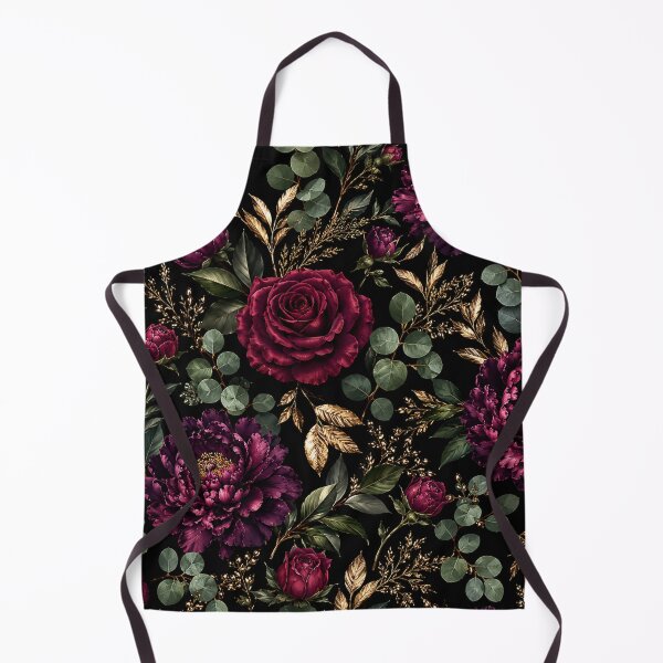 Item preview, Luxury Burgundy Floral Gold Botanical Pattern – Dark Elegant Peony Rose Design designed and sold by CreativeCharmCo.