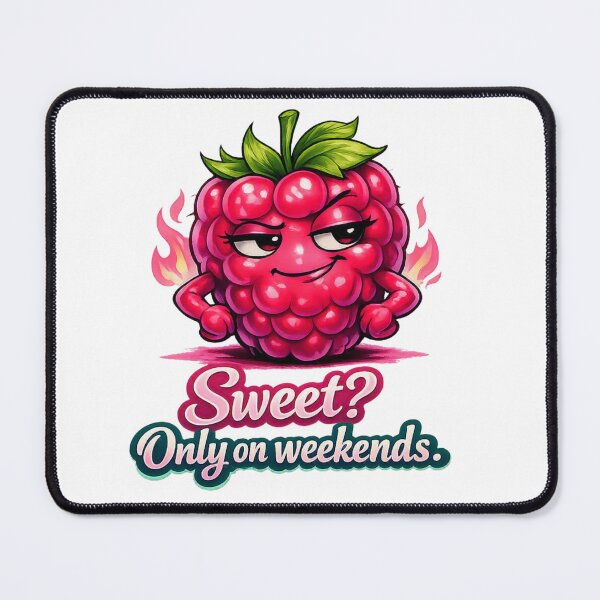 Item preview, Sweet? Only on Weekends – Sassy Raspberry Pastel Cartoon Art designed and sold by Sommium .