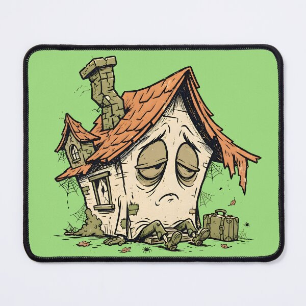 Item preview, Sleepy Haunted House with Face designed and sold by PreeCha Art & Co..