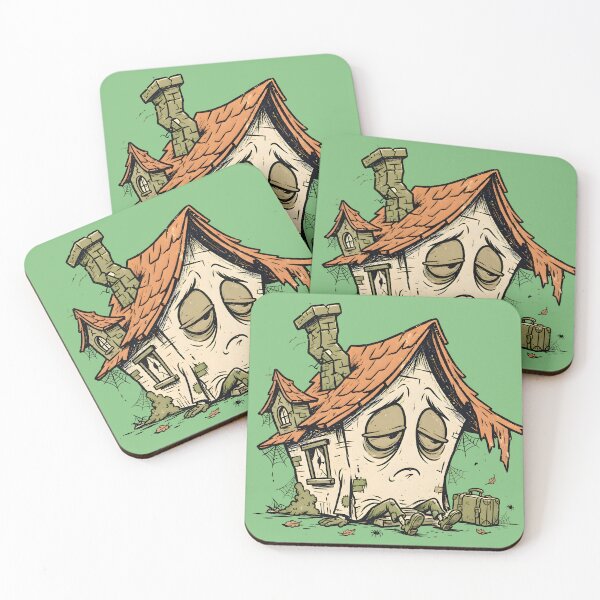Item preview, Sleepy Haunted House with Face designed and sold by PreeCha Art & Co..