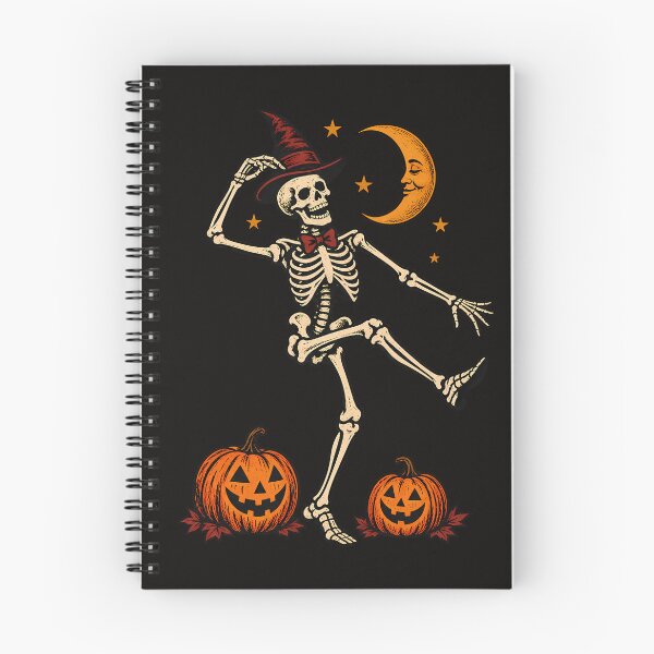 Item preview, Dancing Skeleton Under the Moon – Vintage Halloween designed and sold by MiSuPa Studio.