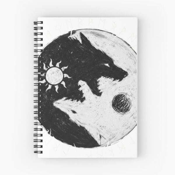 Item preview, Skoll and Hati - Wolves of Sun and Moon designed and sold by Skoelgrim.