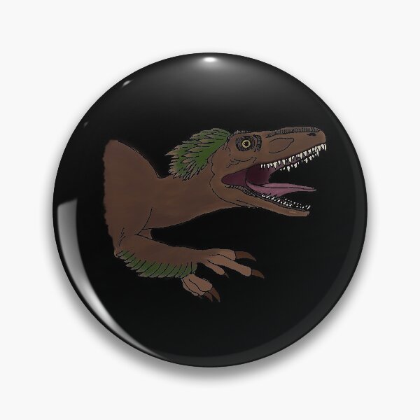 Artikelvorschau, Deinonychus-Dinosaurier – Handgezeichnete Raptor-Illustration entworfen und verkauft von Wyverntales.