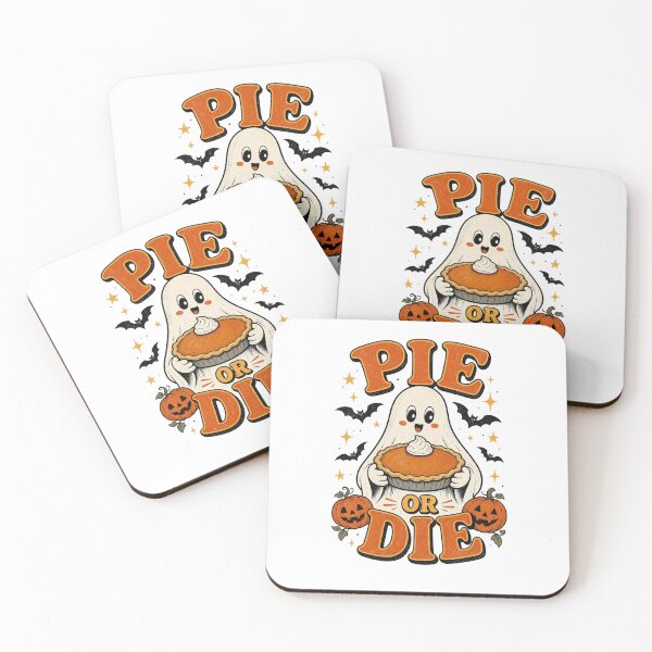Item preview, Pie or Die Shirt, Funny Retro Ghost Pumpkin Pie Halloween Design designed and sold by VibeTherapyArt.