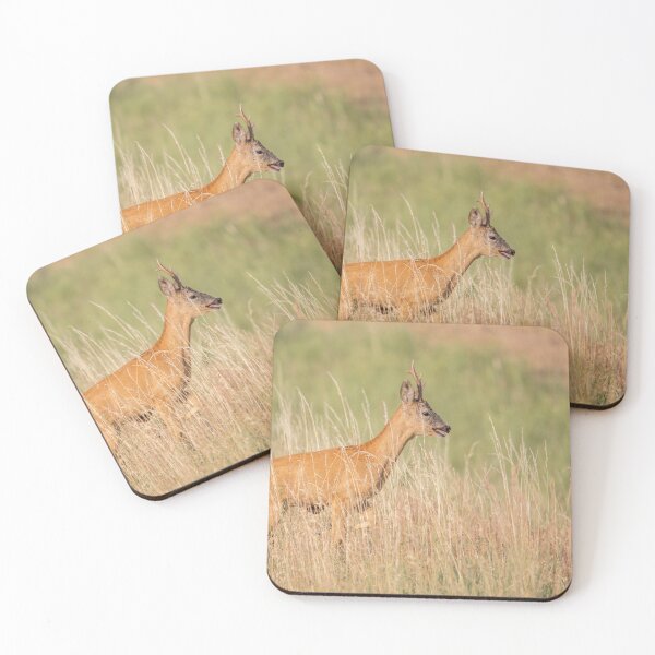 Item preview, Roe Deer Buck and Dragonfly in Summer Meadow designed and sold by gabormedve.