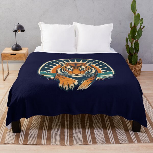 Item preview, Majestic Prowling Tiger Retro Sunrise Graphic designed and sold by Supertango.