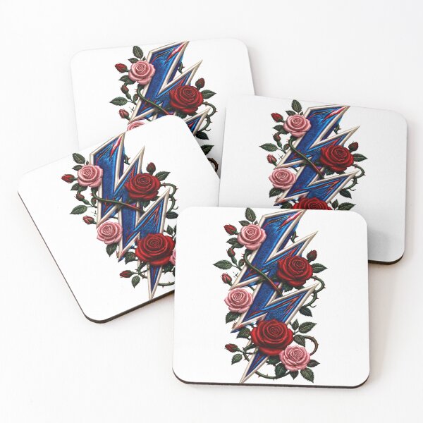 Item preview, Lightning Bolt with Roses – Floral Power Aesthetic Art designed and sold by Zebaiche.