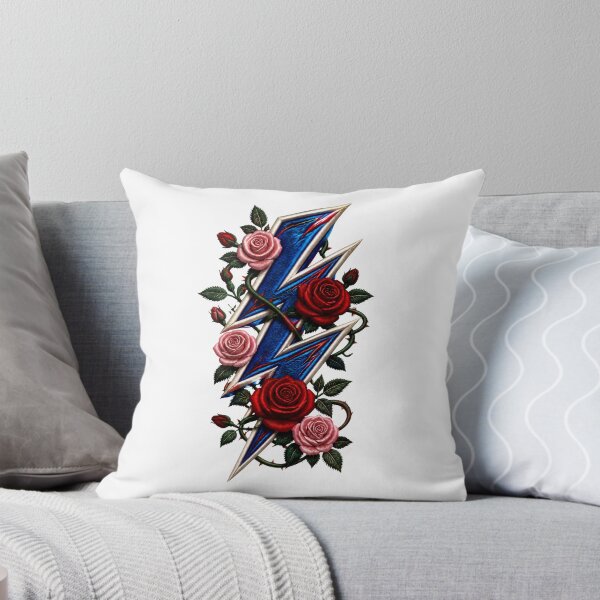 Item preview, Lightning Bolt with Roses – Floral Power Aesthetic Art designed and sold by Zebaiche.