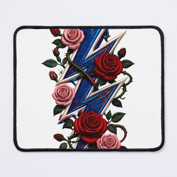 Item preview, Lightning Bolt with Roses – Floral Power Aesthetic Art designed and sold by Zebaiche.