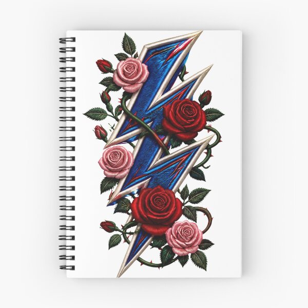 Item preview, Lightning Bolt with Roses – Floral Power Aesthetic Art designed and sold by Zebaiche.
