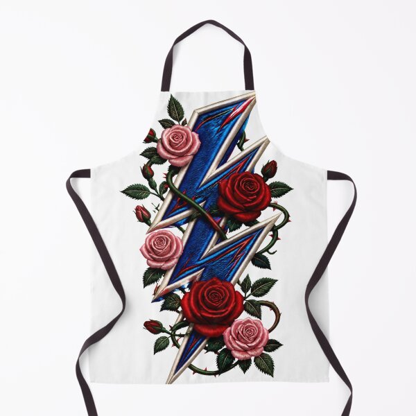 Item preview, Lightning Bolt with Roses – Floral Power Aesthetic Art designed and sold by Zebaiche.