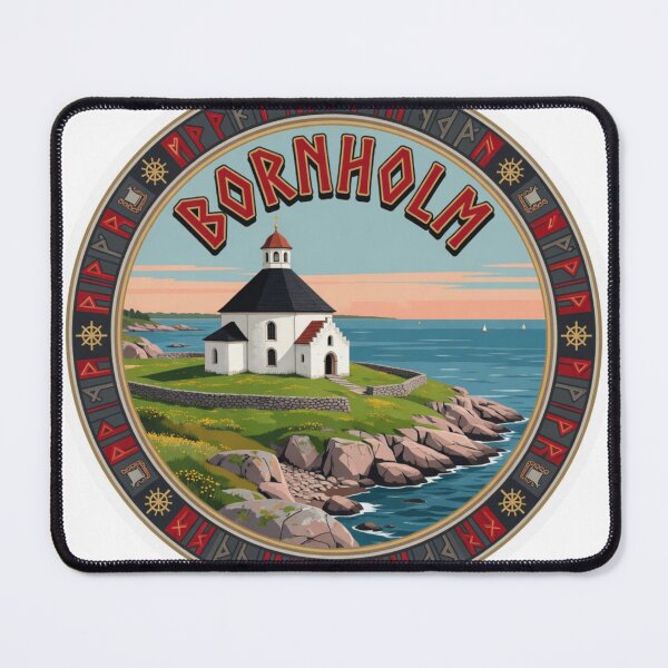 Item preview, Bornholm Church Denmark Sticker designed and sold by Imaginarium of Chaos falcon88 .