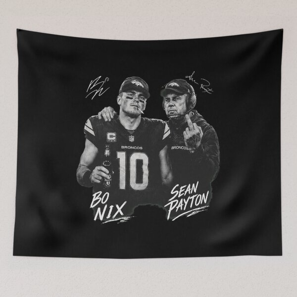 Item preview, Bo Nix Sean Payton Broncos Vintage Football  designed and sold by TaylorJo632106.