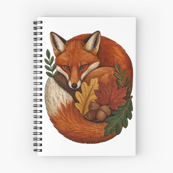 Item preview, Cozy Autumn Fox Illustration – Fall Nature Art designed and sold by Zebaiche.
