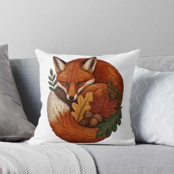 Item preview, Cozy Autumn Fox Illustration – Fall Nature Art designed and sold by Zebaiche.