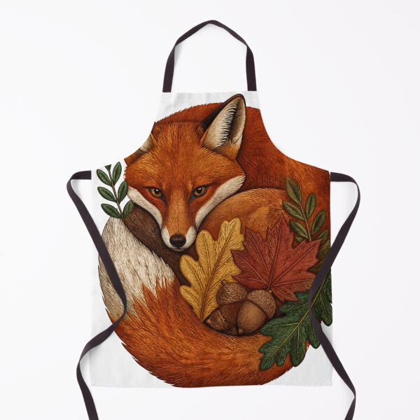 Item preview, Cozy Autumn Fox Illustration – Fall Nature Art designed and sold by Zebaiche.