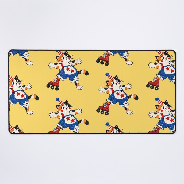 Item preview, Roller Skating Clown Cat. Clowncore. Funny Calico Circus Cat. designed and sold by CoCoArt-Ua.