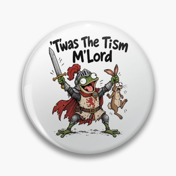 Item preview, T’was the Tism M’Lord Funny Frog Knight Fantasy Cartoon designed and sold by ShirtWreck.