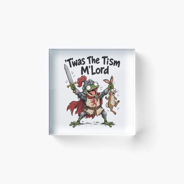Item preview, T’was the Tism M’Lord Funny Frog Knight Fantasy Cartoon designed and sold by ShirtWreck.