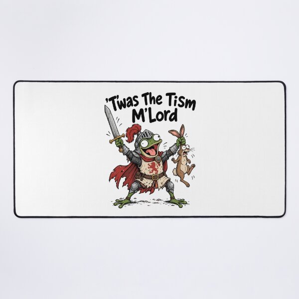Item preview, T’was the Tism M’Lord Funny Frog Knight Fantasy Cartoon designed and sold by ShirtWreck.