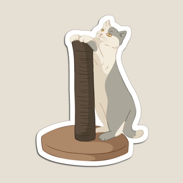 Item preview, Cute Flat Cat Scratching Post Illustration designed and sold by svitlaarty.