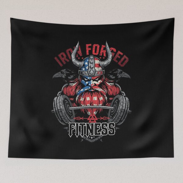 Item preview, Viking Warrior Fitness American Flag Muscle Strength designed and sold by OlafZemlak.