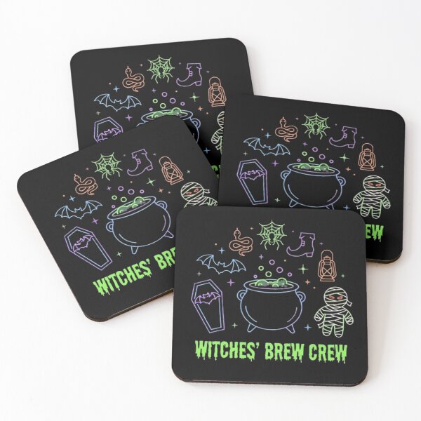 Item preview, Witches Brew Crew Neon Spooky Vintage Magic Cauldron Cute Halloween  designed and sold by PetalsPaws.